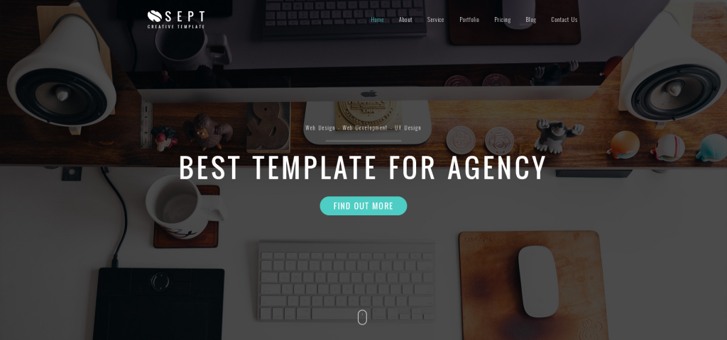 Sept - Free Bootstrap Theme/Landing page