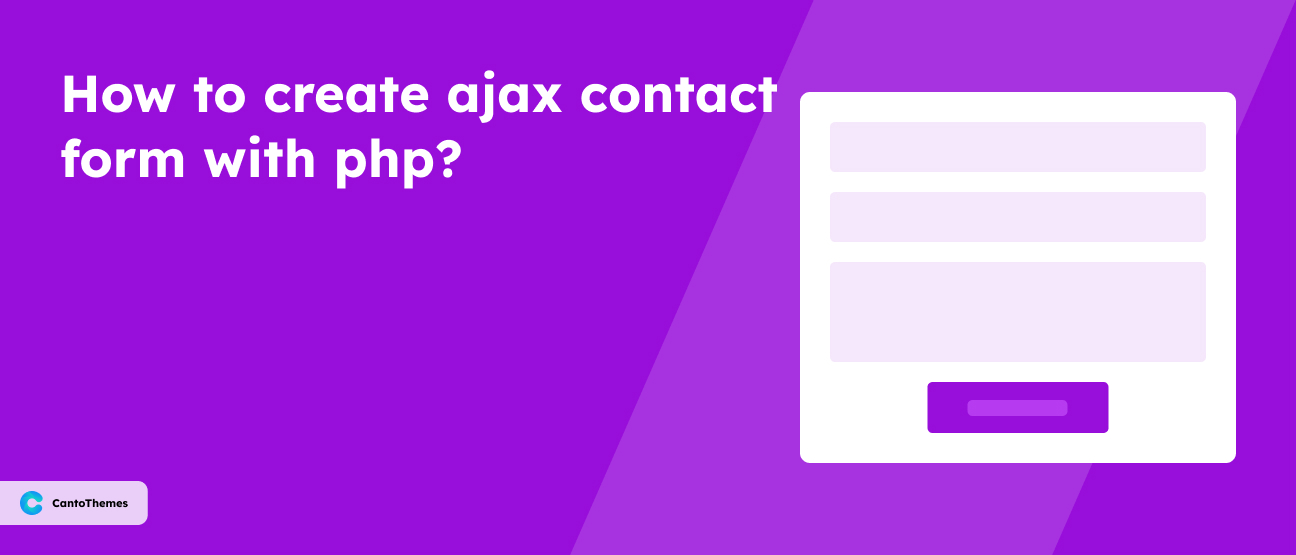 How to create ajax contact form with php?